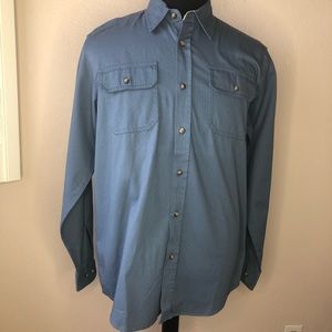 🔻SOLD🔺Wrangler Medium Shirt Casual Button Down Mens Blue